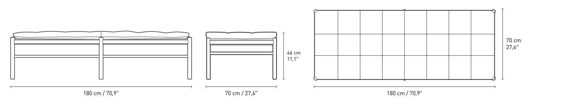 Dimensions of OW150 | Daybed