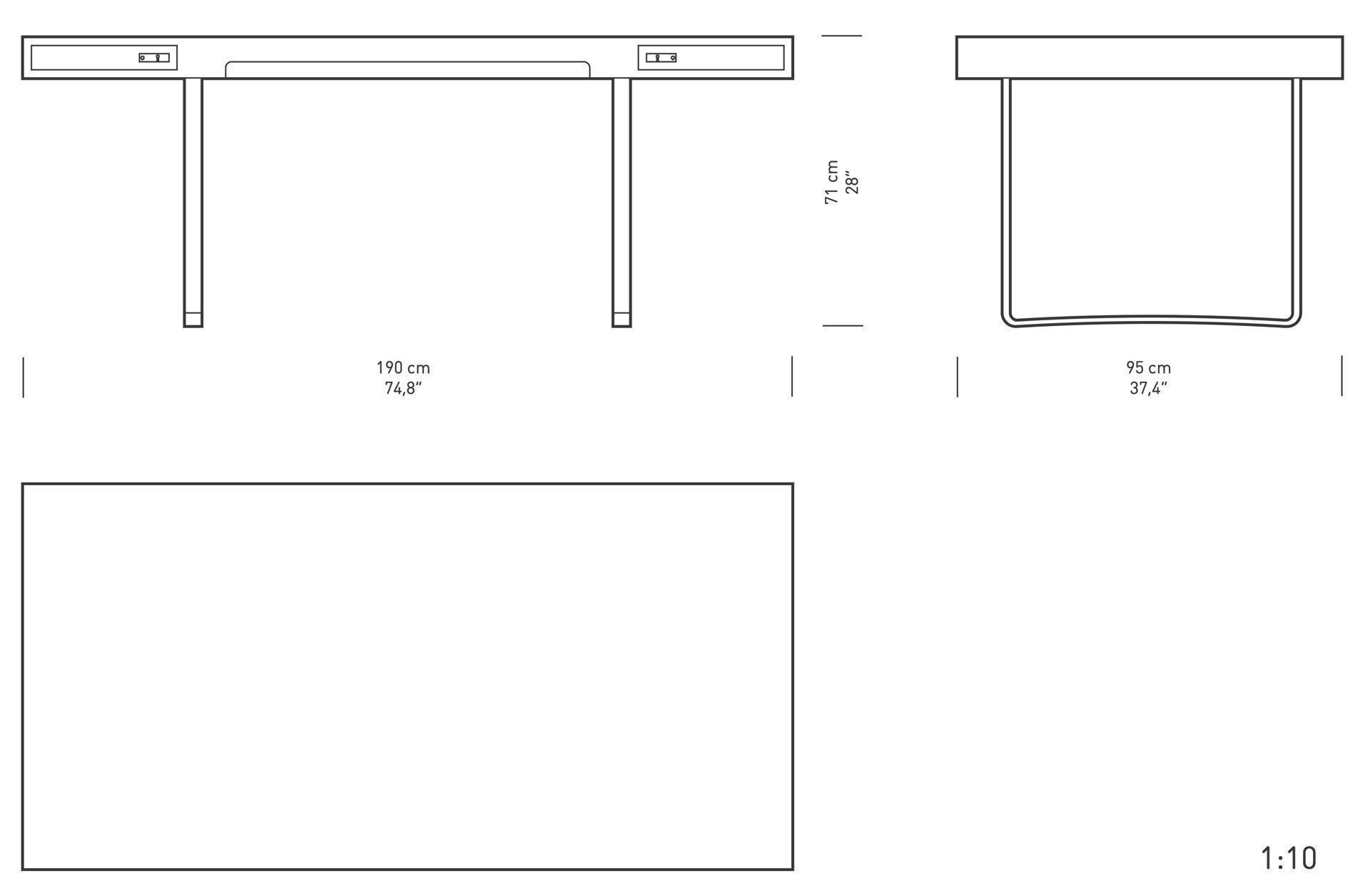 Dimensions of CH110 | Desk