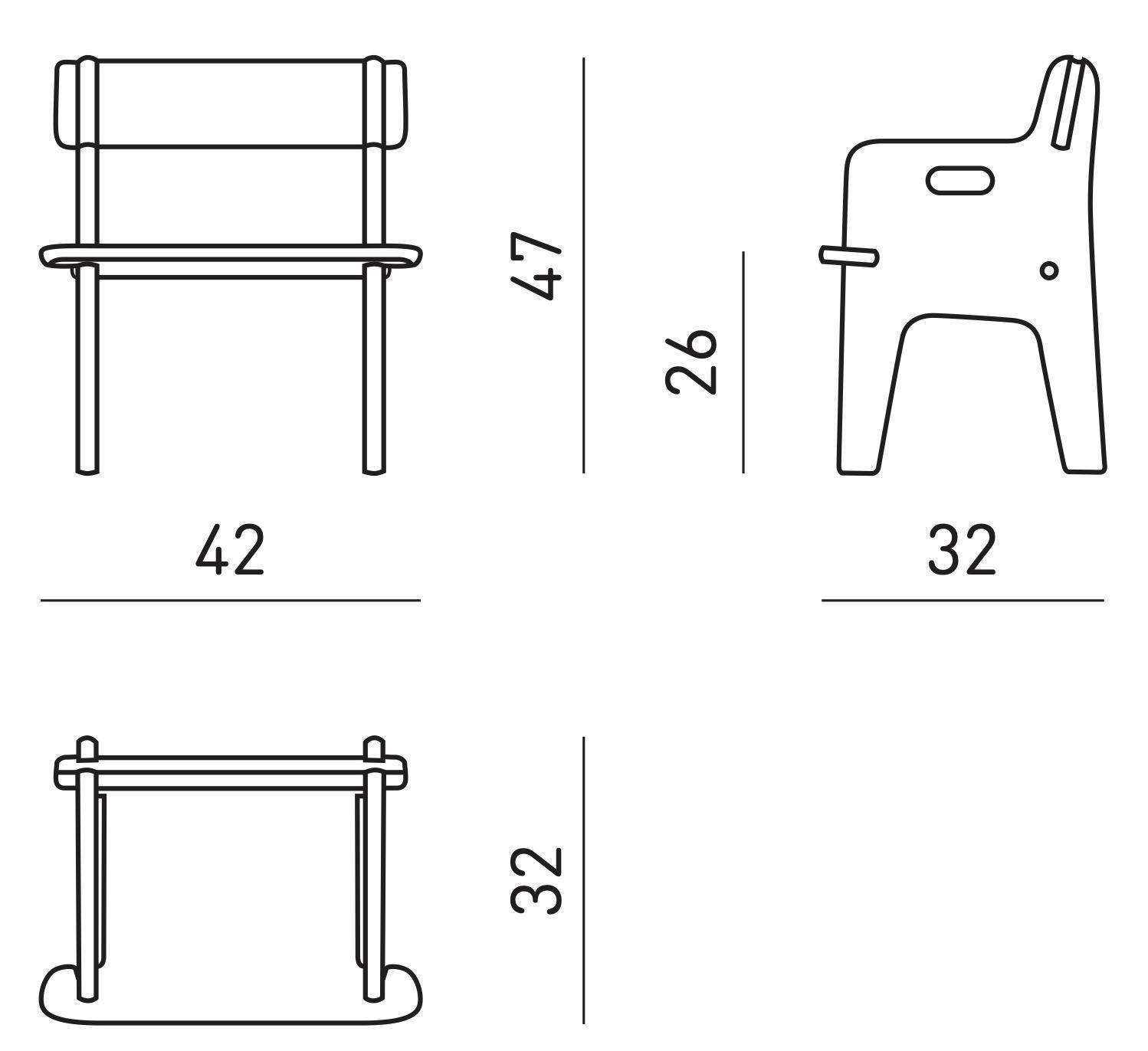 Dimensions of CH410 | Peters Chair