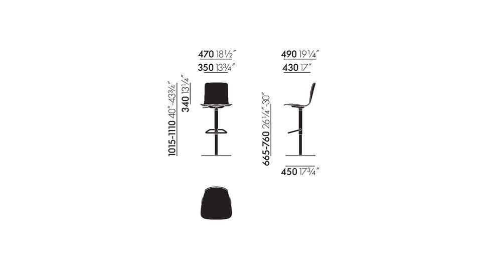 Dimensions of HAL Ply Barstool