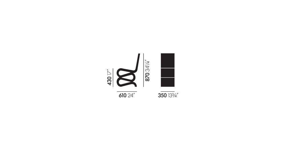 Dimensions of Wiggle Side Chair