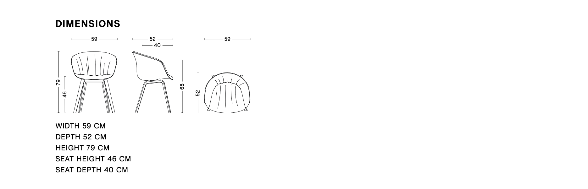 Dimensions of AAC 23