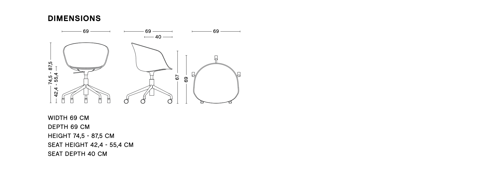 Dimensions of AAC 53