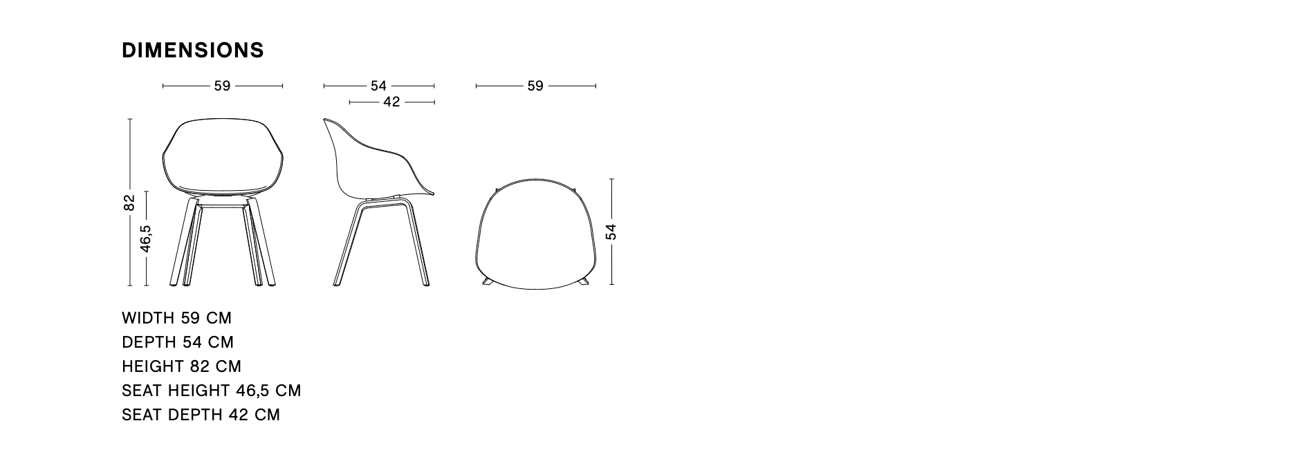 Dimensions of AAC 222